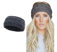 Winter Knitted Headband for Women - Soft Warm Crochet Braided Ear Warmer, Cozy & Stylish for Cold Weather, Perfect for Ponytails - Multiple Colors