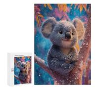 Winter Koala in Snow Puzzle 1000 Teile Schwer Puzzle Spielzeug Lernspiel Impossible Herausforderungsspielzeug Für Erwachsene Kinder 300 PCS