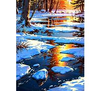 Winter Landscape 100 Piece Jigsaw Puzzle for Adults, Creativity, Challenging and Difficult Puzzle, Brain Teaser Puzzles for Adults 100 Pieces for The Whole for Women, Men