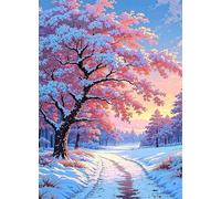 Winter Landscape 50 Piece Jigsaw Puzzle for Adults, Creativity, Challenging and Difficult Puzzle, Brain Teaser Puzzles for Adults 50 Pieces for The Whole for Women, Men