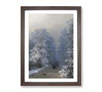 Winter Landscape By Ivan Aivazovsky Framed Wall Art Print A4 Walnut