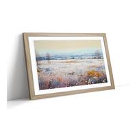 Winter Landscape Colour Field Framed Wall Art Print, Ready to Hang Picture for Living Room Bedroom Home Office, Oak A2 (66 x 48 cm)
