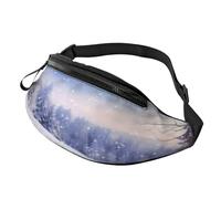 Winter Landscape Fanny Pack Waist Bag for Men Women Bum Bag with Headphone Jack and Adjustable Belt for Biking Running Jogging Traveling Outdoors Workout Cycling Fitness Hiking
