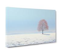 Winter Landscape Minimalism No.2 Canvas Print | Gallery Wrapped 30mm Frame Wall Art | 30x20 inches | Ready to Hang | Minimalist Landscape Picture | Living Room Bedroom Lounge Office