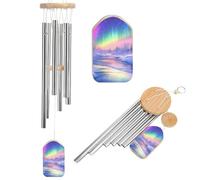 Winter Landscape Northern Light Aluminium Wind Chimes for Outside Memorial Gifts Windchimes Porch Yard Garden Decor