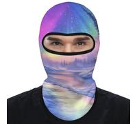 Winter Landscape Northern Light Soft Balaclavas Face Mask Windproof Neck Gaiter UV Protection Faces Cover for Ski Cycling