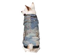 Winter Landscape Printed Dog Hoodie Soft Dog Sweatshirt Cute Cat Dog Clothes for Small Dogs Kitten Puppy, L