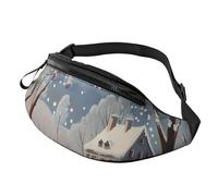 Winter Landscape Printed Personalized Waist Bag, Lightweight and Versatile Crossbody Bag for Everyday and Outdoor Adventures