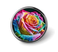 Winter Landscape Round Lapel Pin Brooch Badge Cute Tie Tack Pin for Hats, Clothing, Bags Unique Fashion Accessories Gift for Men & Women, Circular, Aluminum, no gemstone