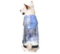 Winter Landscape Small Pets Wear Hoodies,Dog Jumper Sweatshirt,Warm And Lightweight, Soft Texture, Easy To Wear