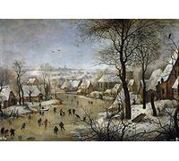 Winter Landscape with a Bird Trap - Pieter Brueghel The Younger 1000 Piece Jigsaw Puzzle (1000 pieces)