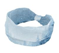Winter Landscape with Falling Christmas Snow Stretchy Headbands for Women, Non-Slip Hair Bands Fashion Sports Turban for Yoga Workout Daily Use
