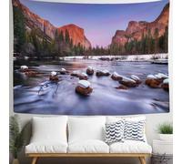 Winter Landscapes Tapestry Wall Hanging Mountains and Rivers Tapestry Fabric Wall Hangings Art 3D Print Tapestries for Bedroom Living Room Home Decor 180x200 cm a/1516