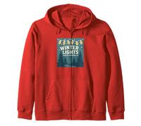Winter Lights Shirt Wichita Gardens Christmas Light Trail Zip Hoodie