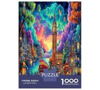 Winter London 1000 Piece Big Ben in Cosmic Cityscape Jigsaw Puzzles for Puzzles 1000 Pieces Jigsaw for Adults Challenging Puzzles for Adults Puzzles for Adults Gifts 70x50cm/1000pcs