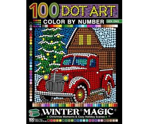 Winter Magic Dot Art Color By Number: Christmas Moments & Cozy Holiday Scenes for Calm Creativity