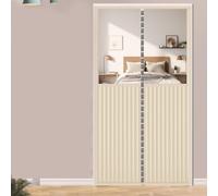 Winter Magnetic Thermal Door Curtain Windproof Soundproof Insulated Oxford Cloth Cover Self Closing Double Door Protector to Keep Warm and Block Drafts