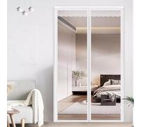 Winter Magnetic Thermal Insulated Door Curtain EVA Transparent Door Curtain Keep Cold Out Door Cover,for Keep Warm in Winter Customizable Door Insulation Film (145x205cm)