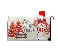 Winter Mailbox Covers Magnetic Snowman Mail Box Cover Over Size 21x18 inch Mailbox Wrap Decorative Mailboxes for Outside Garden Yard