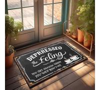 Winter Mat Depresso: The Feeling You Get When You'Re Not Fussing Doormat Restroom Decor Fall Door Decorations(40X60CM)