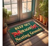 Winter Mat Dragon Warning: Keep Out Of Nesting Grounds Doormat Restroom Decor Fall Door Decorations(40X60CM)