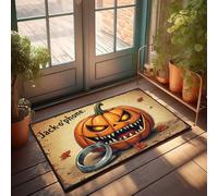 Winter Mat Jack-O'-Phone: The Halloween Pumpkin With A Phone Ring Doormat Restroom Decor Fall Door Decorations(65X90CM)