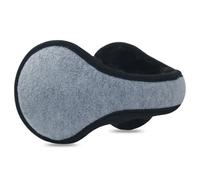 Winter Men Earmuffs, Big Size Foldable Polar Fleece Ear Warmers Women Adjustable Ear Muffs for Outdoor Activities (Light Grey)