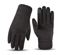 Winter Men Touch Screen Windproof Gloves for Outdoor Sports Skiing Black M: Palm Circumference 20-23cm Neoprene Fabric 2pcs (M)