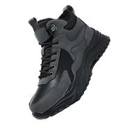 Winter Mens Boots Thermal Fuzzy Lined Ankle Snow Boots Non-Slip Walking Shoes Insulated Thermal Desert Combat Chukka Shoes for Cold Weather Grey