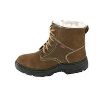 Winter Mens Boots Warm Fleece Lined Ankle Boots Lether Waterproof Non-Slip Combat Desert Chukka Shoes Lace Up Comfortable Snow Trekking Shoes Insulated Thermal Designed for Cold Weather