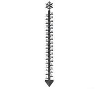 Winter Metal Snow Gauge with Elk Figure and Snowflake Accents for Yard and Garden Measurement Features Clear Scale and Weather Resistant Iron Construction for Long Term Use (36in snowflake)