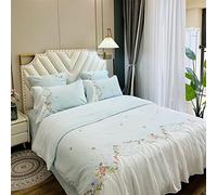 Winter Milk 4-Piece Korean Princess Style Lace Duvet Cover Sheet Pillow Case