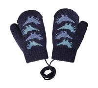 Winter Mittens for Winter Warm Gloves with Anti-Lost Strap, Knitted Mittens Outdoor Snow Game | for Garden Skating Skiing Snowman Park 2 3 Years Boys Girls