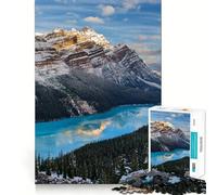 Winter Mountain Landscape 1000 Piece Puzzle For Adults Mind Skill Play Laser Cut for Flawless Fit Rewarding Activity for Rainy Days (38x52cm)