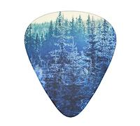 Winter Mountain Printed Guitar Picks 12 Pack Picks Sampler With Storage Box For Guitar Bass Ukulele 0.46mm