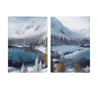 Winter Mountains Snow Scene Passport Holder, ID Card Protector Case Passport Holder with Slot Passports Travel Wallet Document Cover for Women And Men