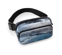 Winter Mountains Snow Scene Printed Fanny Pack Fanny Packs for Women Men,Crossbody Bag Large Chest Bag with Adjustable Strap for Outdoors Workout Traveling Casual Running, Winter Mountains Snow Scene,