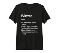 Winter Name Definition Dictionary Premium T-Shirt