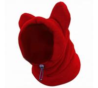 Winter Neck Cover Snood Scarf Warmer With Full Coverage Soft Fleece Adjustable Drawstring Secure And Neck Protection Woolen Yarn Comfort Suitable for, Red, Red, M