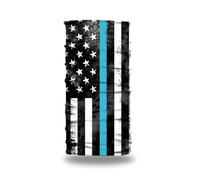 Winter Neck Warmer Fleece Outdoor Sports Neck Gaiter For Men & Women - 3D Digital Print USA Flag Sun Face For Cycling Fishing & Hiking (Blue, 45x25cm)