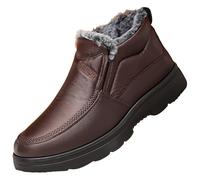 Winter New Cotton Shoes Men's Large Size Plus Velvet Warm Boots Middle and Elderly Thickened Non Cotton Shoe Men's Shoes Mens Desert Boots Coffee