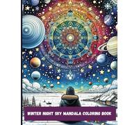 Winter Night Sky Mandala Coloring Book | 8.5" x 11"