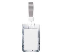 Winter Old Cable Ski Lift Lanyard 7 X11 Cm Badge Holder Oversized Vertical Clear Name Badge Id Card Holder with Neck Lanyard for Passport Id Card Office and School Business