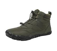 Winter Outdoor Five Toes High Top Boots for Men and Women with Thickened Warm Non Slip Large Size Design (Army Green, 8)