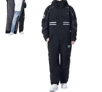 Winter Outdoor Riding Insulated Full-Body Suit, Waterproof & Windproof Snow Suit, Overoles para El Frío para Hombre, Unisex (Triple Placket,Medium)