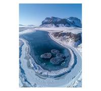 Winter Paint by Numbers Kit for Adults Landscape Acrylic Paint by Numbers 16x12in, Canvas Painting Craft Kits for Kids Wall Decor, Canvas Wall Art Painting for Home Decor Gifts for Women JLYH-4334