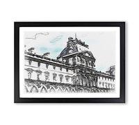 Winter Palace in St. Petersburg Russia in Abstract Framed Print | A2 Black Framed Wall Art | Ready to Hang | Abstract Cityscape Picture | Living Room Bedroom Lounge Office