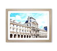 Winter Palace in St. Petersburg Russia Painting Framed Print | A2 Oak Framed Wall Art | Ready to Hang | Modern Cityscape Picture | Living Room Bedroom Lounge Office