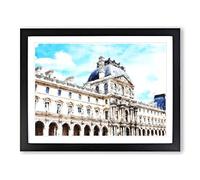Winter Palace In St. Petersburg Russia Painting Modern Art Framed Print | A3 Black Framed Wall Art | Ready to Hang | Modern Cityscape Picture | Living Room Bedroom Lounge Office