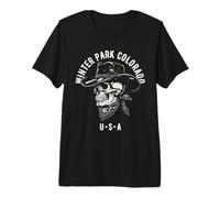 Winter Park Colorado Cowboy Skull Distressed Design Premium T-Shirt